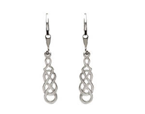 Silver Filigree Celtic Lever Back Earrings