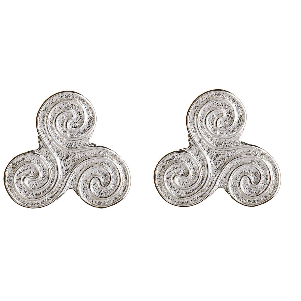 Silver Celtic Spiral Earrings