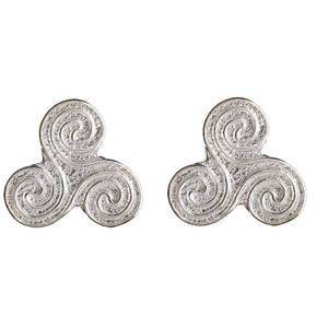 Silver Celtic Spiral Earrings