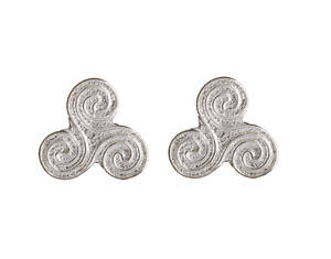 Silver Celtic Spiral Earrings