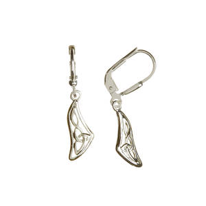 Silver Celtic Knot Drop Earrings 