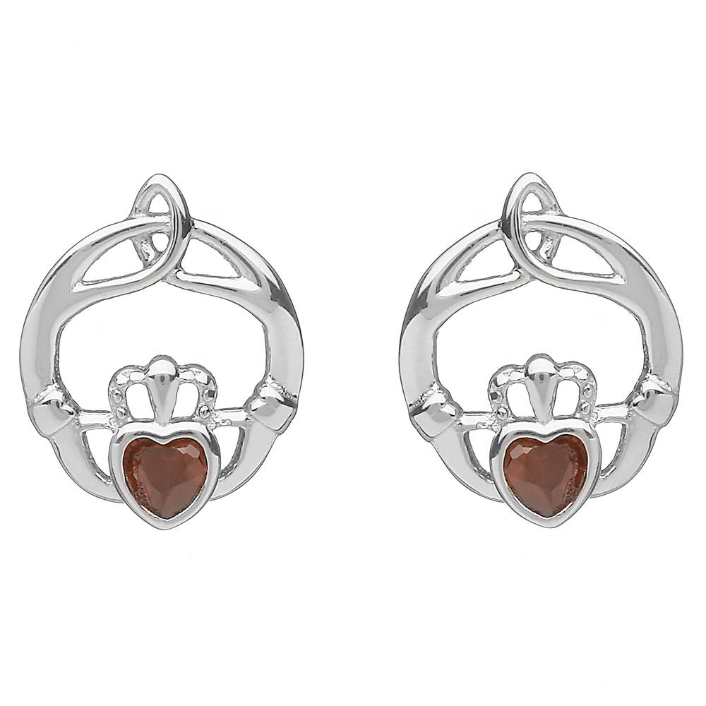 Silver Birthstone Stud Earrings Alexandrite