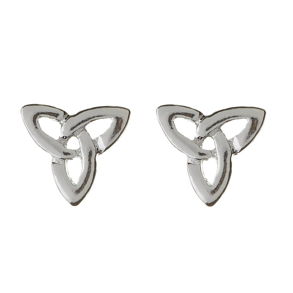 Silver Trin Knot Earrings
