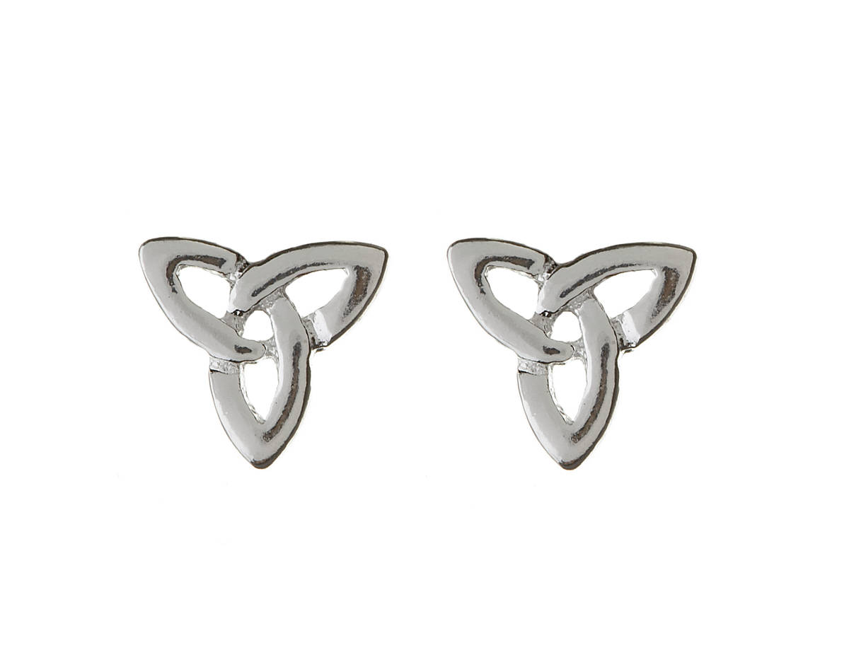 Silver Trin Knot Earrings