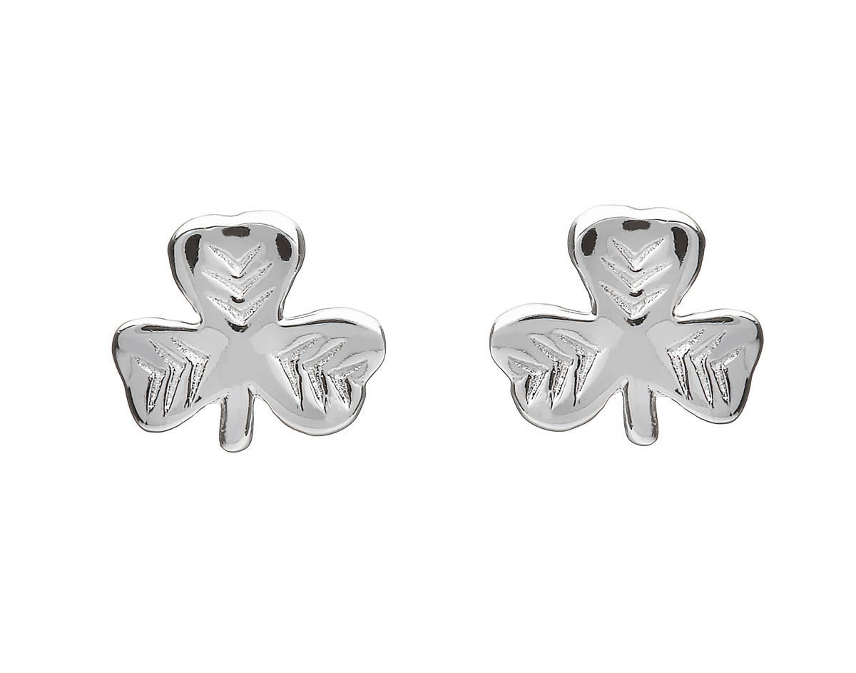 Silver Shamrock Earrings