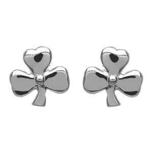 Silver Small Shamrock Earrings