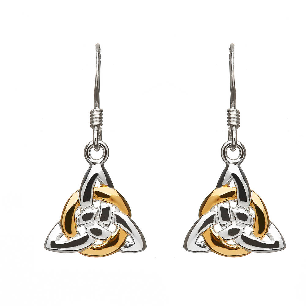 Silver Trinity Knot Drop Earring Gp Circle