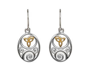 Silver Celtic Drop Earrings