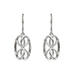 Silver Celtic Knot Drop Earrings