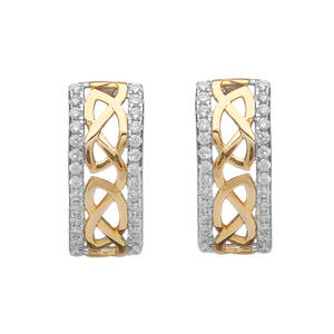 Silver/gp Celtic Huggie Earrings