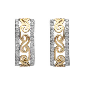 Silver/gp Celtic Huggie Earrings