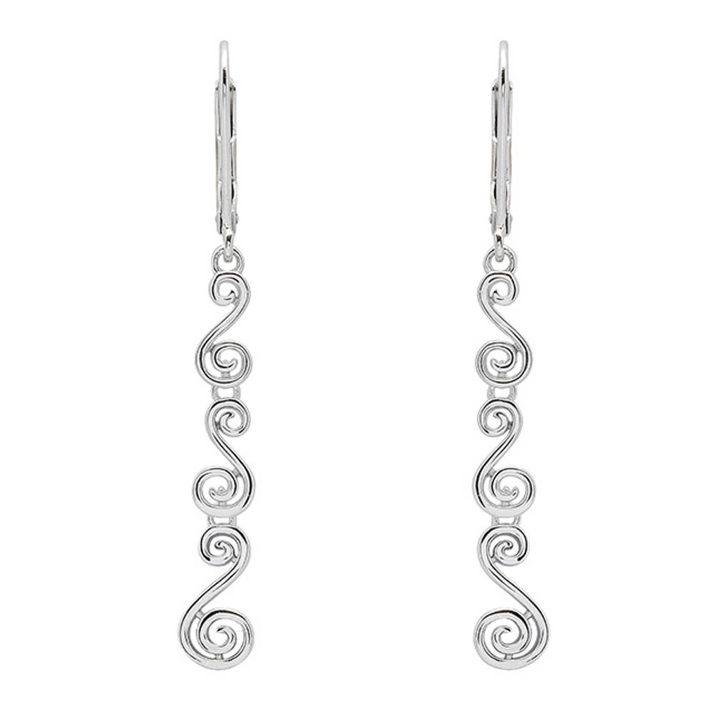 Silver R/gold 2 Tone Linked Newgrange Earrings 30mm