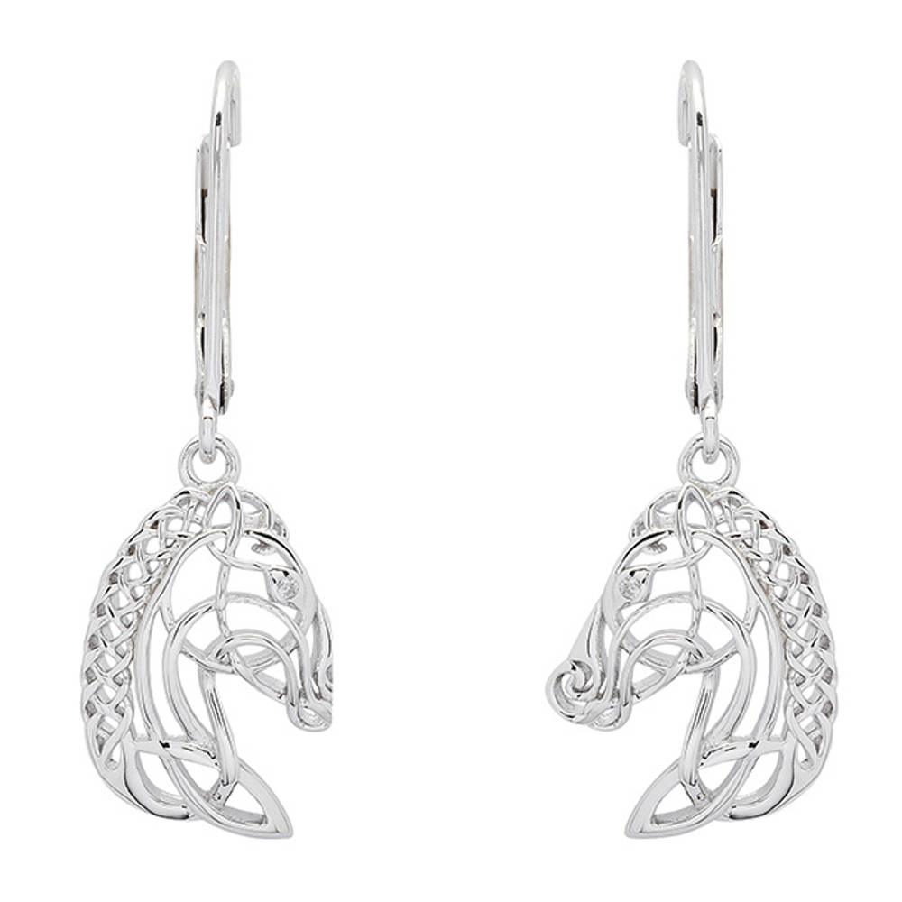Silver Celtic Horse Head Pendant 16mm