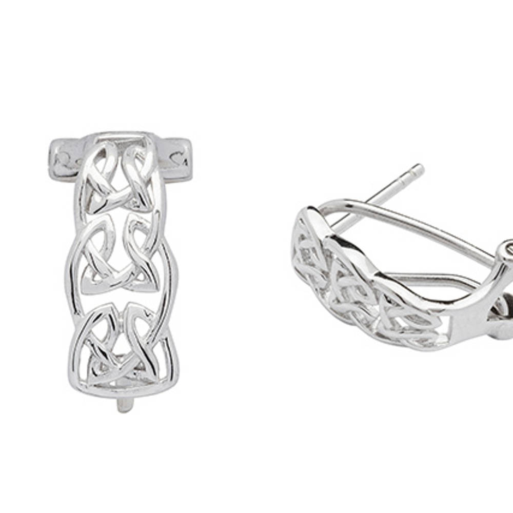 Silver R/gold 2 Tone Celtic Omega Clip Earrings 12.5mm