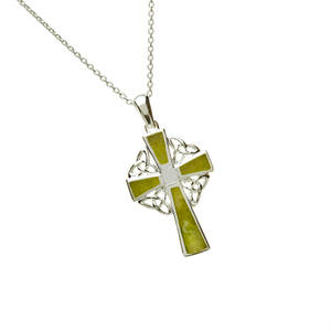 Silver Connemara Celtic Cross Chained