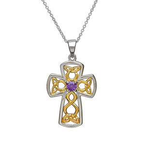 Silver Celtic Open Filigree Cross