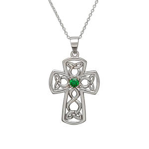 Silver Celtic Open Filigree Cross