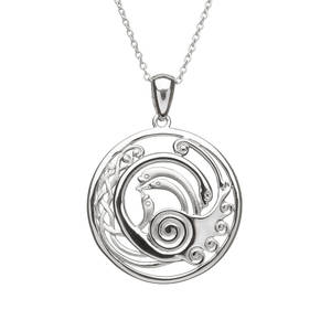 Silver Children of Lir pendant