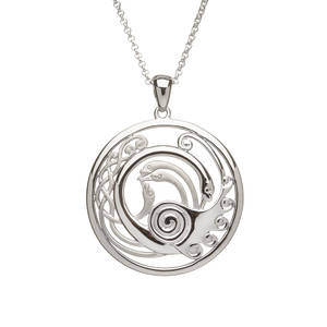 Silver large Children of Lir pendant