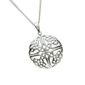 Silver Celtic Round 18" Chain Pendant