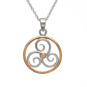 Silver Circle With Cz Pendant