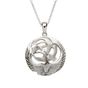 Silver Children Of Lir Swan Pendant