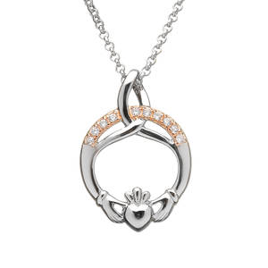 Silver Trinity Claddagh Pendant