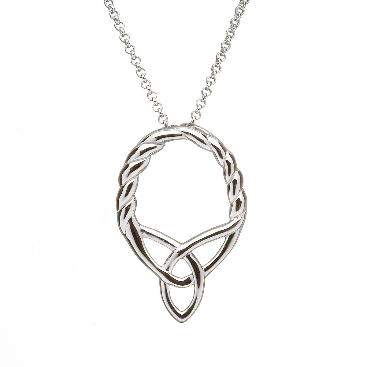 Silver Trinity Knot Twist Wire Pendant