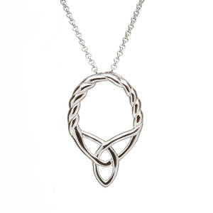 Silver Trinity Knot Twist Wire Pendant