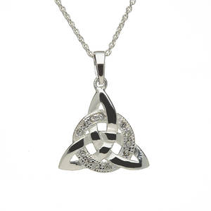 Silver S/set Trinity Knot Pendant