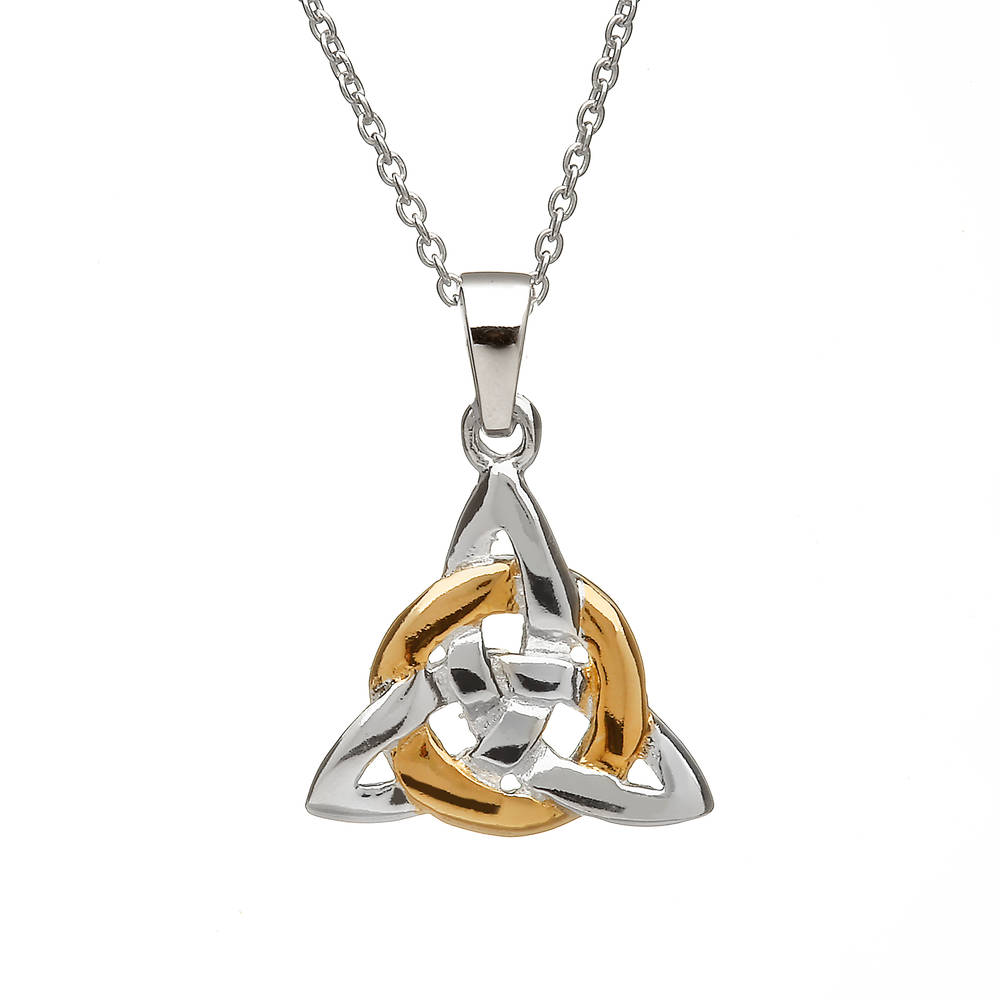 Silver Trinity Knot Gp Circle Pendant