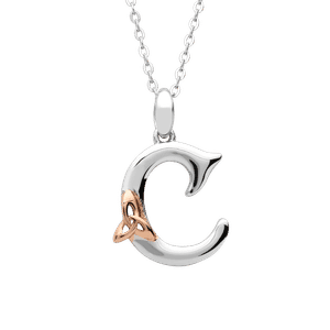 S/silver Celtic Initial C Pendant