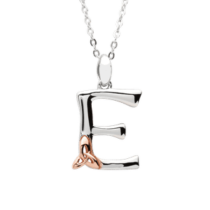 S/silver Celtic Initial E Pendant 