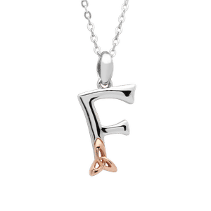 S/silver Celtic Initial F Pendant 