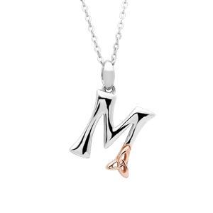 Silver Celtic Initial M Pendant