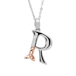 Silver Celtic Initial R Pendant 