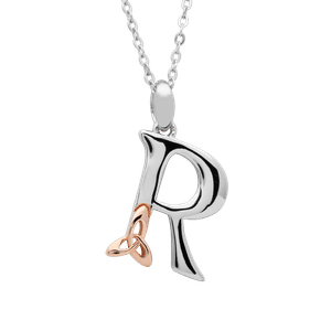 Silver Celtic Initial R Pendant 