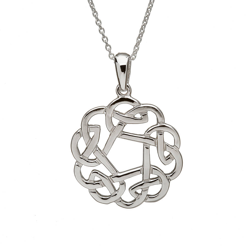 Silver Round Celtic Pendant