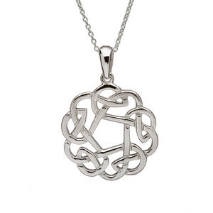 Silver Round Celtic Pendant