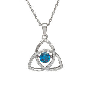 Silver Trinity Topaz Pendant