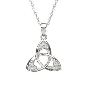 Silver Cz Trinity Pendant