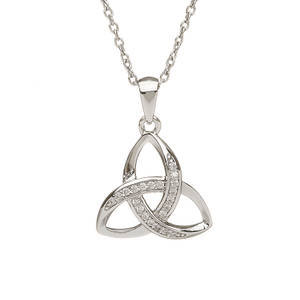 Silver Cz Trinity Pendant