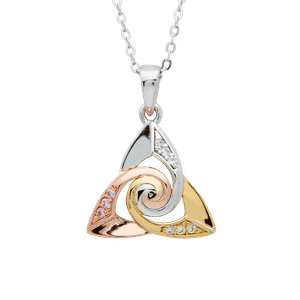 Silver Trinity Spiral Centre Pendant 