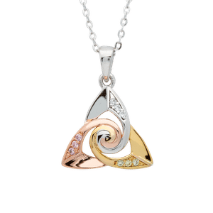 Silver Trinity Spiral Centre Pendant 