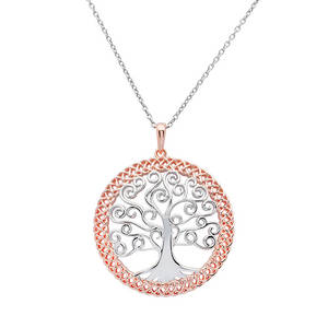 Silver R/goldTree Of Life Pendant