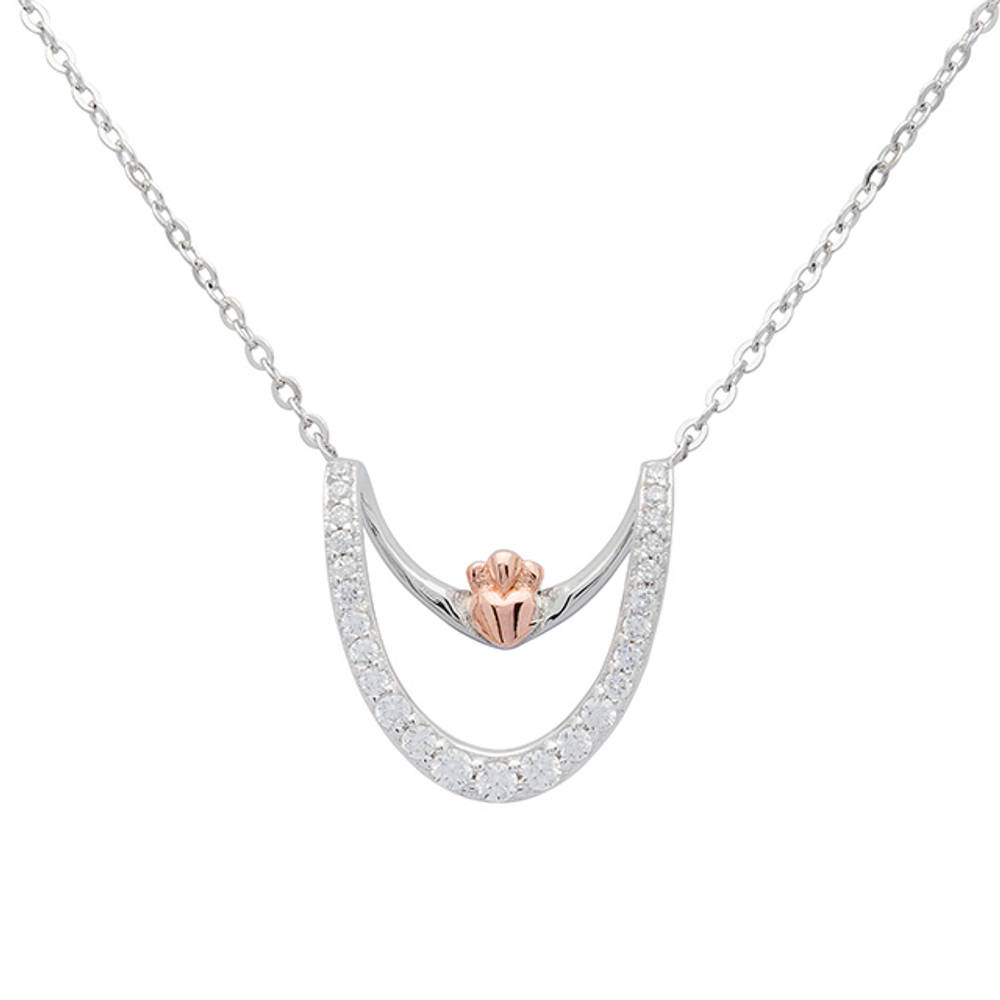 Silver Claddagh Pendant 15mm