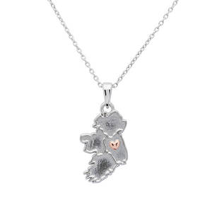 Silver Ireland Heart Leinster Pendant 