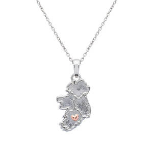 Silver Ireland Heart Munster Pendant