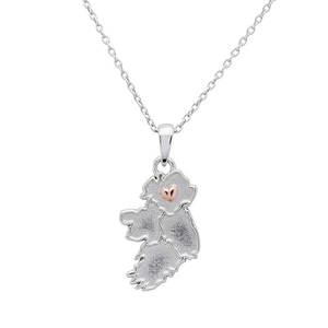 Silver Ireland Heart Ulster Pendant