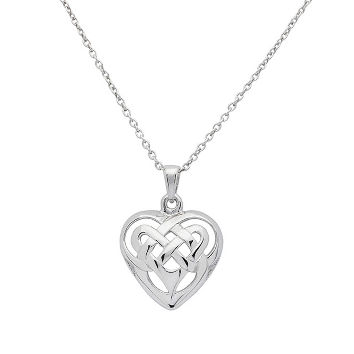 Sterling Silver Celtic Heart Knot Pendant 